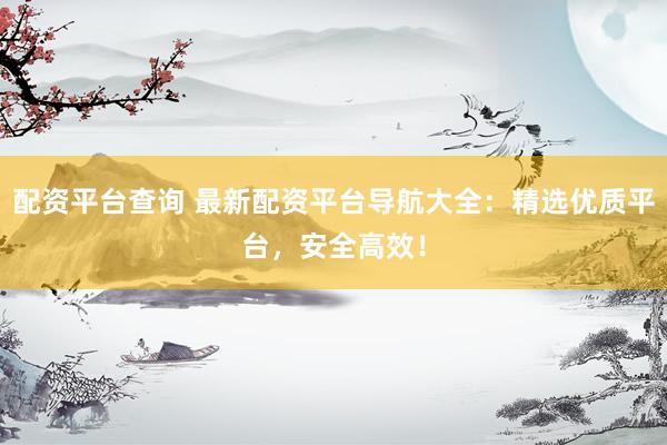配资平台查询 最新配资平台导航大全：精选优质平台，安全高效！