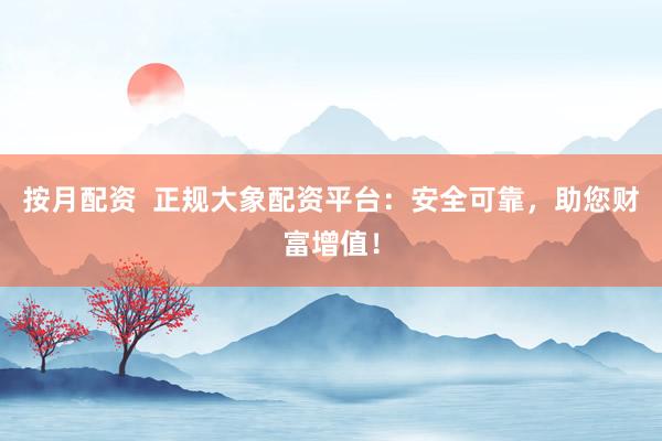 按月配资  正规大象配资平台：安全可靠，助您财富增值！