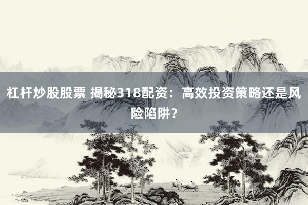 杠杆炒股股票 揭秘318配资：高效投资策略还是风险陷阱？