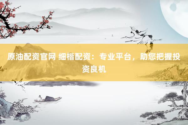 原油配资官网 细楷配资：专业平台，助您把握投资良机
