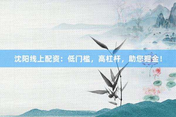 沈阳线上配资：低门槛，高杠杆，助您掘金！