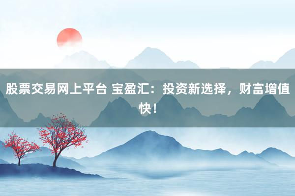 股票交易网上平台 宝盈汇：投资新选择，财富增值快！