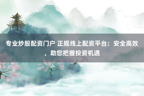 专业炒股配资门户 正规线上配资平台：安全高效，助您把握投资机遇